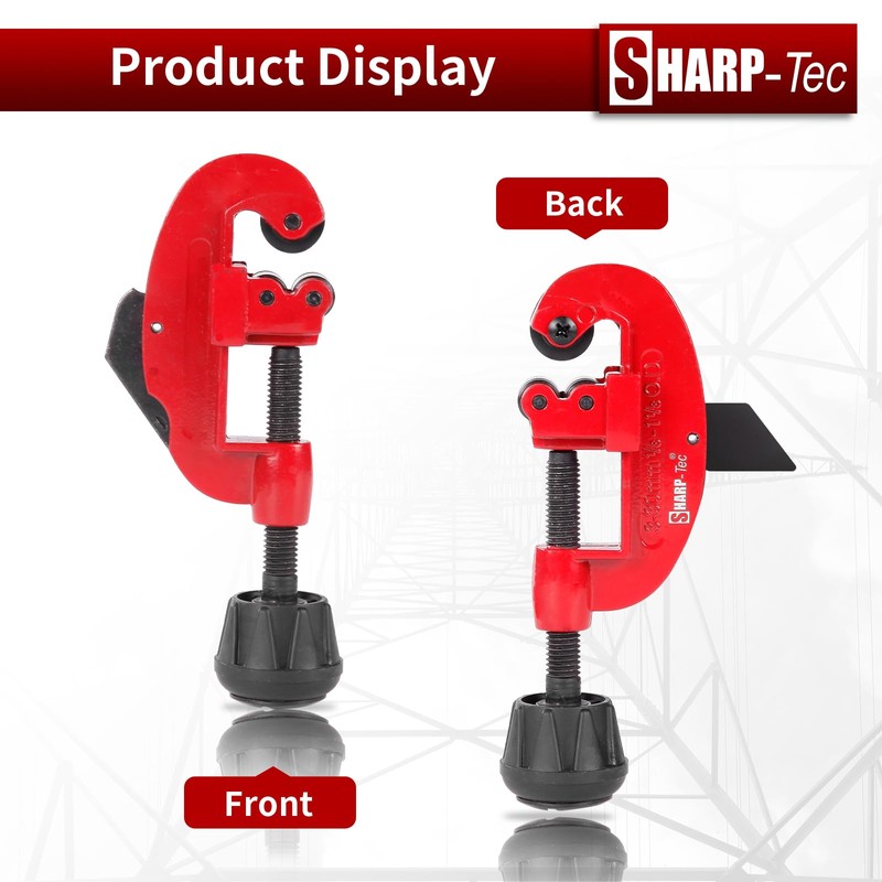 Sharp-tec 3-30mm Pipe Cutter, Adjustable Tube Cutter with Aluminum Alloy