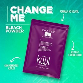 KÜÜL - Change Me Bleach Powder Decolorante en Polvo 45 g, para el Cabello, Aclara y Extrae el Color, Minimiza el Daño en el Cabello, No Volátil, Neutraliza Reflejos Amarillos y Naranjas