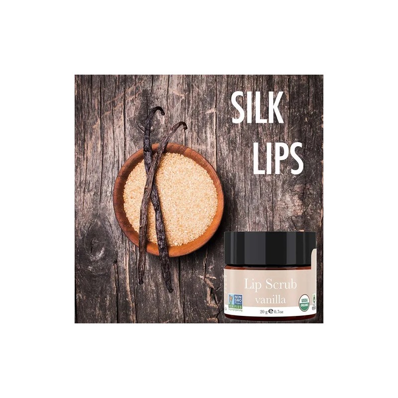 Orgánica Exfoliante Labial - Vainilla Azúcar Exfoliante, Lab