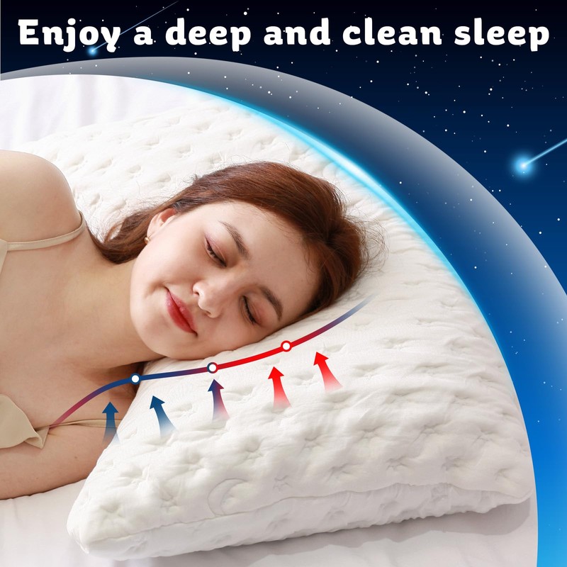 Cooling Side Sleeper Pillow for Neck and Shoulder Pain, Luxury