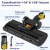 Portek Turbo Brush Head for 1-1/4" 1-3/8"(35mm) Vacuum Cleaners, Turbohead