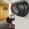 Laroal 2pcs Dome Simulation Surveillance With Flashing LED Light Indoor
