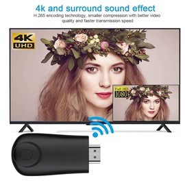 Wireless HDMI Display Adapter, HDMI Transmitter and Receiver Dongle, 1080P HDMI Screen Mirroring Adapter Streaming Client for i-Phone/i-Pad/Android/iOS/Windows/PC to HD TV/Monitor/Projector