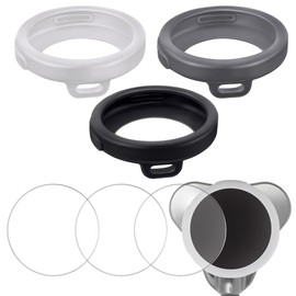 Avenuebool Stethoscope Protection Kit Compatible with EKO Core 500, 3 2.5D Tempered Glass Screen Protectors & 3 Stethoscope Chestpiece Cover, Compatible with EKO Core 500, Dustproof, 9H(Black & Gray)