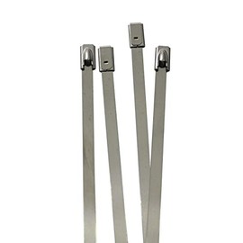 Lumonic 10 x Stainless Steel Cable Ties 200 x 4.6 mm I Silver 46 kg Metal Cable Ties up to 500 °C I Cable Ties Silver Cable Tie Metal Weatherproof