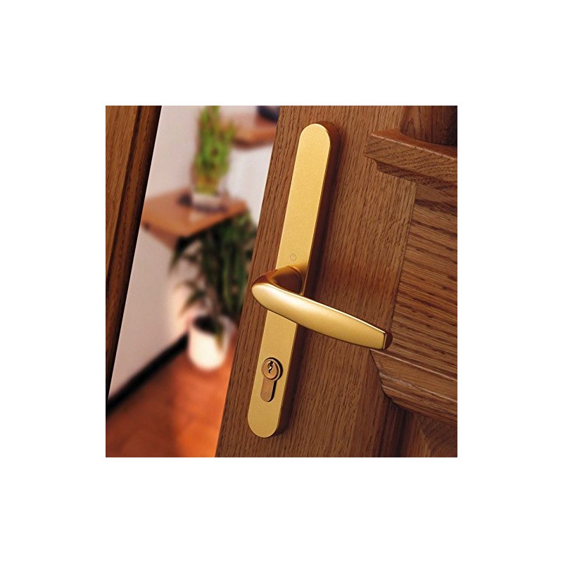 Gold (Anodised) Hoppe Brugge 68PZ Fullex Lever Door Handle Pair