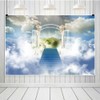 XMJJKUF Heaven Backdrops 10x8ft Paradise Gate Sky Stairway to Heaven