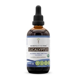 Eucalyptus USDA Organic | Alcohol-Free Extract, High-Potency Herbal Drops | Made from 100% Certified Organic Eucalyptus (Eucalyptus globulus) Dried Leaf (4 oz)