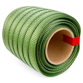 IDL Packaging 3/4" x 250' Mule Tape, 1800 lbs Break Strength, Green − UV-, Moisture- & Abrasion Resistant Pull Tape − Heavy Duty Unmarked Woven Polyester Flat Rope for Pulling Wires, Camping, Home Use