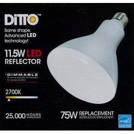 Satco 11.5 watt; LED BR40; 2700K; 103' Beam Spread; Medium Base; 120 Volts; Dimmable
