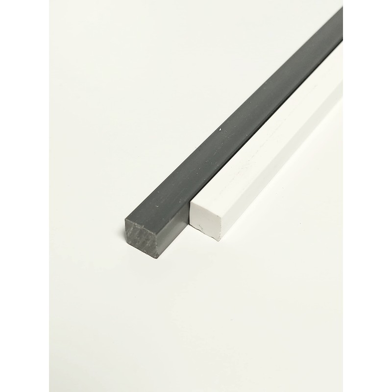 PVC Square Bar 10 x 10 mm Long 1000 mm
