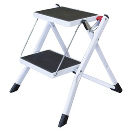 Buffalo Tools MSL2BX Mini Step Ladder 2 Step - Box, White/Black