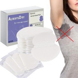 BOYYOEE 40PCS Armpit Sweat Pads Individual Package Underarm Sweat Pads for Sweating Women Men Portable Sweat Pads for Under Arms