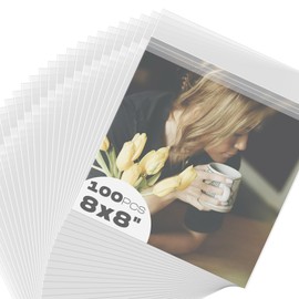 AUEAR, 8"x8" (100 Pack) Clear Plastic Sleeves - Acid Free 1.6 Mil Crystal Resealable Bags -Fit for 8x8 Prints, Photos, Art Works