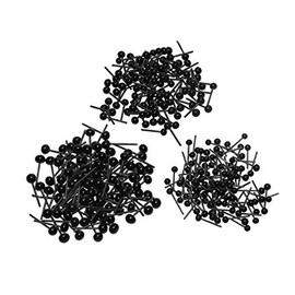 Mini Skater 2.8/3.2/4mm Tiny Glass Eyes Assortment Kits for Needle Felt Toy Doll DIY Craft Making,300Pcs(Black)