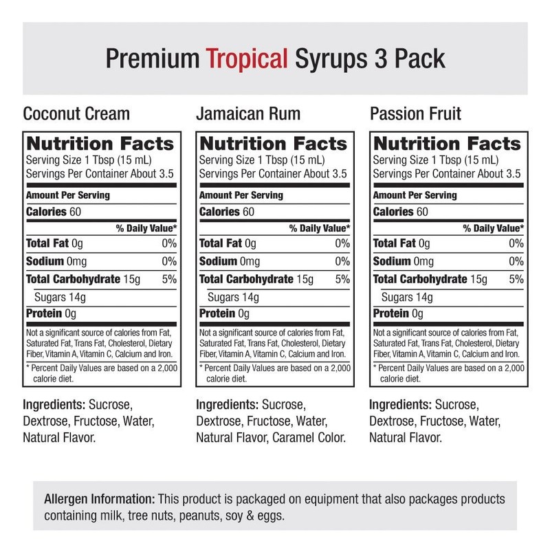 Amoretti Premium Syrups Tropical 3 Pack (50ml)