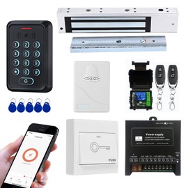 Door Access Control Kit, WiFi Tuya App Remote Control, 600lb Magnetic Lock