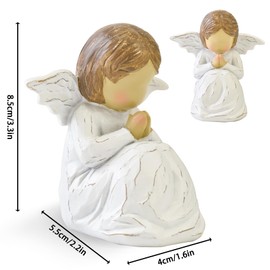 CUNTAUK Guardian Angel Statue, Praying Angel Figurines for Women for Thanksgiving Christmas Home Decor Ornament Memorial Gifts