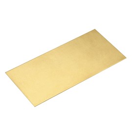 sourcing map Brass Sheet, 12" x 6" Metal Sheets 0.03" Thickness H62 Brass Plates for DIY Crafts, Electrical, Repairs, Industry