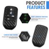 WORCAS Key Fob Case Carbon Fiber Pattern Silicone Cover Compatible