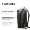 Grundéns Bootlegger Roll Top Backpack | Waterproof, 30L, Black