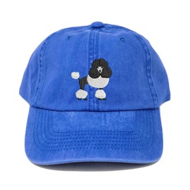 Gift for Poodle dog lover, Parti Poodle dog embroidered dad hat, Poodle dog embroidered baseball cap, custom dog hat, custom poodle dog cap (BLUE)