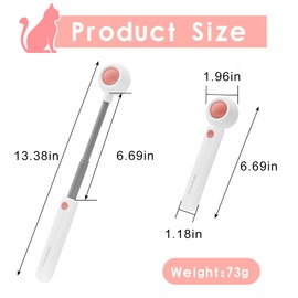 Andiker Cat Teaser Stick, Retractable Cat Wand with Replacement Head, Cat Feather Toy, Cat Interactive Toy for Indoor Cats for Relief Boredom and Exercise (Blue)