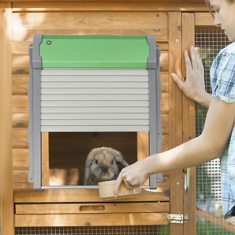 CNCEST Automatic Chicken Coop Door Solar Powered,Smart Anti-Pinch Aluminum Automatic