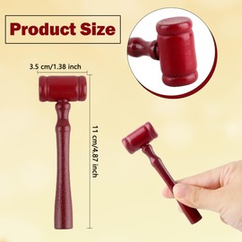 Rcanedny 30 Pcs 4.33 Inch Judge Gavel Prop Mini Wooden Judge Hammer Auction Court Gavels for Sale Courtroom Party Halloween Cosplay Judge Dress up Accessories