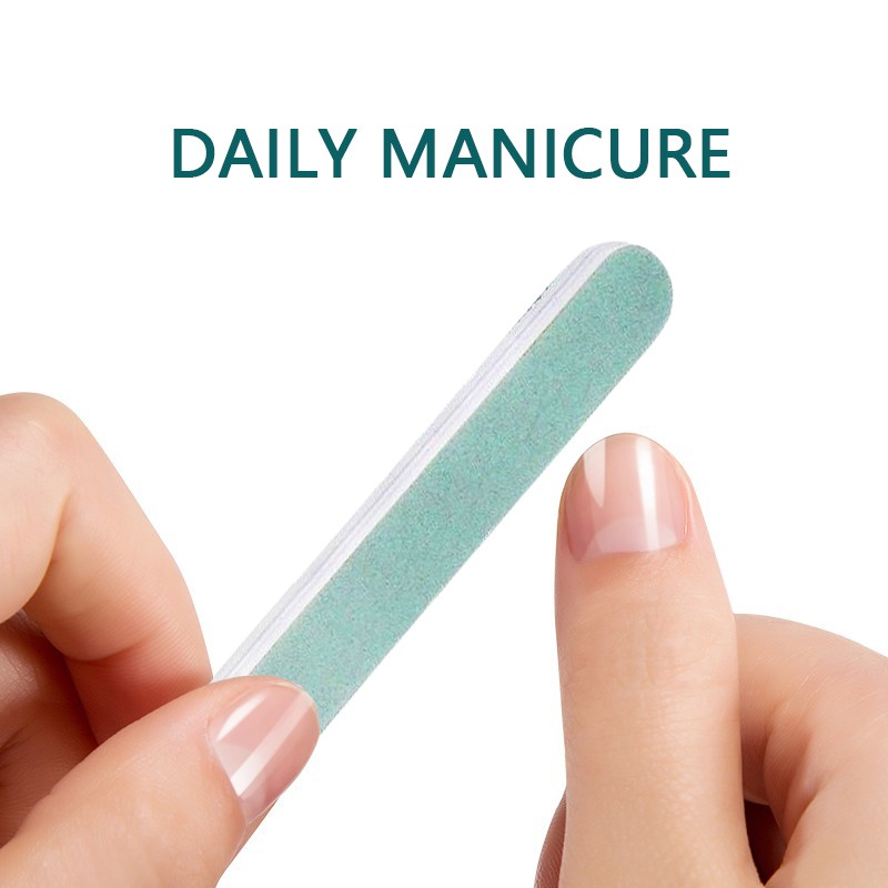 Nail Polisher File Double Sided Nail Polishing Buffer Green Straight