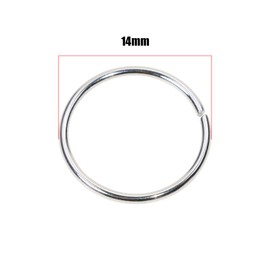 Shapenty 150PCS Stainless Steel Open Jump Rings Connectors Jewelry Finding Rings for DIY Charm Craft Making Supplies Earring Necklace Bracelet Choker Key Chain (14mm)
