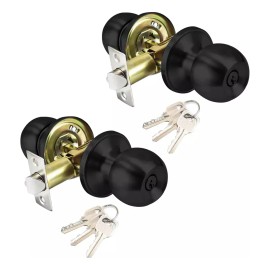 2cerradura De Acero Inoxidable Negro Para Puerta De Recámara Banna