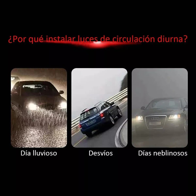 PUNKZZ Tira De Luces Led De Circulación Diurna Para Capó