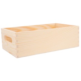 TEHAUX Box Solid Wood Storage Box with Handles Small Tool Crate for Home Organization Stylish Desktop Crate with Fine Details Multi Function Wood Tool Box for Easy Mobility