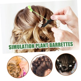 Healeved 30Pcs Plant Hair Clips Assortment for Sprout Hair Accessories Floral Design Lightweight Adorable for Daily Fashion Decor