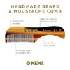 Kent The Hand Made Comb for Beard and Moustache, Sawcut