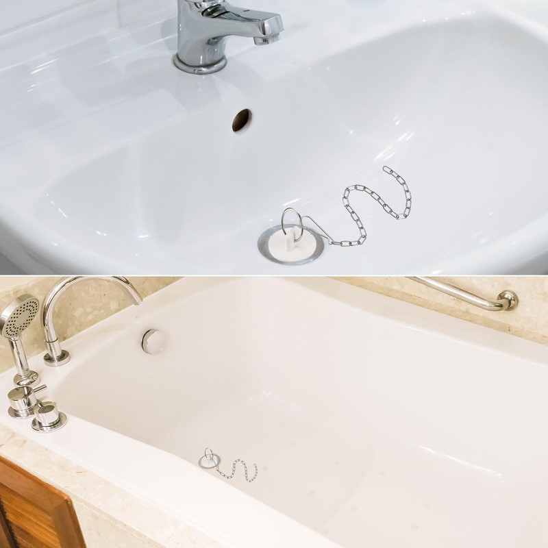 sourcing map 2Pcs Tub Stoppers, Rubber Bathtub Stoppers 25-28mm Kitchen