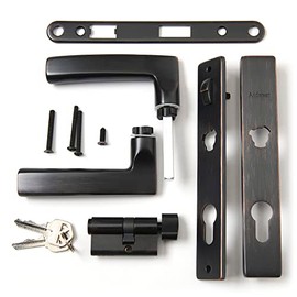 Andersen Storm Door Hardware Set - Modern Style - 1 1/2" Thick Aluminum Storm Doors Using 45 Minute Easy Install or Rapid Install 1 Systems (Venetian Bronze)