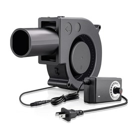 Turbine Blower, Turbine Blower Equipped with Air Outlet, Can Speed Regulating Fan, 12 V Adjustable Cooling Fan, 230 V Fan for Picnics, Camping, Heaters, Grill