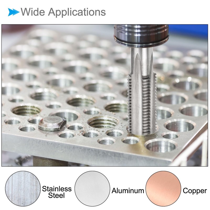CoCud Thread Milling Taps, Metric M8 x 1.25 Thread H2,