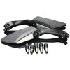 MotorToGo 1Pair Black Carbon Mini Motorcycle Mirrors Compatible for 2014