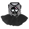 Petitebella - Vestido de perro con cara de calavera negra