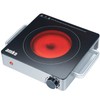 Amko AK-IR15 Stainless Steel Single-Burner Portable Ceramic Infrared Cooktop, Black