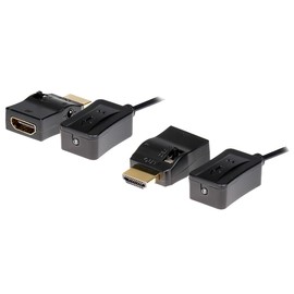 Seco-Larm MVE-PN11-01Q Enforcer IR Over HDMI Kit; Includes 2X HDMI Adapters, 1 IR Trasmitter, and 1 IR Receiver; Transmitter and Receiver are Each Built with a 4.5ft Cord; 3.5mm Jack