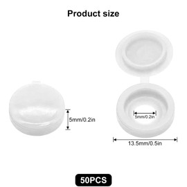 LICQIC 50pcs Screw Cover Caps Plastic Screw Caps Small Screw Caps for M4 M6 Screws (White)