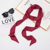 Hophor Solid Color Long Neckerchief Pure Skinny Scarf Necktie Handbag