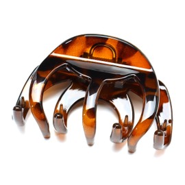 QinGoo Large Hair Clip, Firm, Hair Clip, Hair Accessory, Cute, Stylish, Korean, 1 Piece (3.9 x 2.4 inches (10 x 6 cm), Amber Leopard