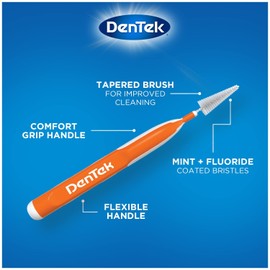 DenTek Easy Brush Interdental Cleaners, Mint, 16 Count | 10 Pack