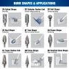 1/8\" Shank Tungsten Carbide Die Grinder Bits 20Pcs Double Cut