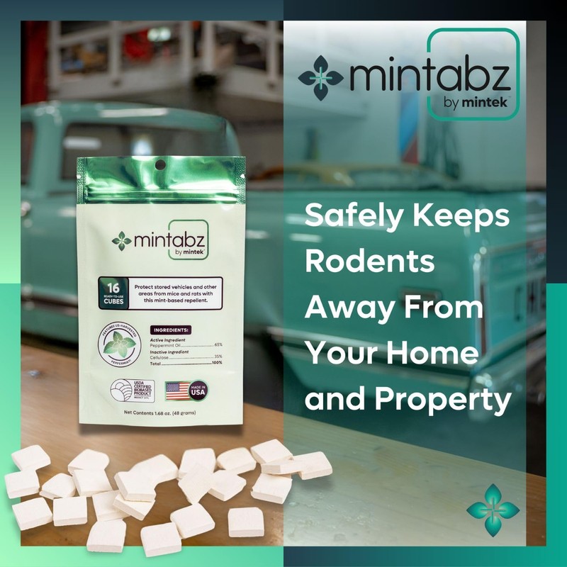Mintek™ Mintabz™: 24 Ready-to-Use Natural Pest Control Cubes to Repel